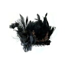 ヘッドドレス ヘア アクセサリー ロリータバロック フェザーフラワー クイーン クラウン パーティー パフォーマンスレディース