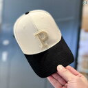 キャップ カジュアル 春 レディース 韓国 カラー ブロック P レター 野球帽 メンズに レディース 日よけ カップル 湾曲 つば ピーク ハット