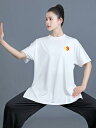 カンフー服 太極拳ウェア 武術着 体操 スポーツ トレーニングウェア 半袖 中国 太極拳 練習 競技 パフォーマンス エレガント メンズ レディース