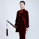 カンフー服 太極拳ウェア 武術着 体操 スポーツ トレーニングウェア 起毛 暖かい 中国 太極拳 練習 競技 パフォーマンス エレガント メンズ レディース
