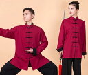 カンフー服 太極拳ウェア 武術着 体操 スポーツ トレーニングウェア 綿麻 中国 太極拳 練習 競技 パフォーマンス エレガント メンズ レディース