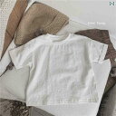 メンズ レディース 夏 子供服 ベーシック 韓国 子供用 無地 ロール スリーブ 製 竹 半袖 T シャツ 用 ベビートップス 服