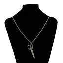 パンク 学生 レトロ 特徴 ペンダント ネックレス シルバー メンズ レディース 鎖骨 チェーン ジュエリーギフト アクセサリー