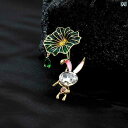 ブローチ おしゃれ スーツ ピン 卒業式 入学式 ハイエンド ファッション 精巧 かわいい 蓮 葉 ウサギ コート カーディガン コサージュ