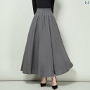 レディース 春秋冬 エスニック 綿 リネン ロング スカート レトロ ハイウエスト 大きいサイズ a ライン