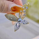アクセサリー DIY ※パールし 空ホルダー 半完成品 軽量 マイクロ 散りばめられた ジルコン リボン ブローチ コート ピン パール コサージュ ホルダー