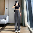 マタニティパンツ ワイドパンツ ロングストレート 薄手 夏 カジュアル ゆったり 快適 妊婦 レディース マタニティウェア