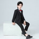 スーツ キッズ 子供 おしゃれ ファッション 男の子 ブラック フォーマルスーツ セット 韓国 ボーイズ パフォーマンス ポリエステル