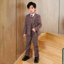 フォーマル スーツ キッズ 子供服 発表会 おしゃれ ファッション 男の子 ドレス 英国風 結婚式 フラワーガール チェック セット ブリティッシュ パフォーマ...