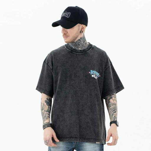 メンズ カジュアル Tシャツ オーバーサイズ ゆったり おしゃれ アメリカ ストリート レトロ ウォッシュ ヘビー コットン プリント ファッション ショート メンズ カジュアル Tシャツ オーバーサイズ ゆったり おしゃれ アメリカ ストリート レトロ ウォッシュ ヘビー コットン プリント ファッション ショート