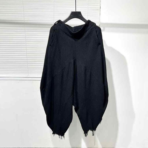 メンズ ファッション リネン パンツ ダーク エッジ ー ワイドレッグ パンツ アシンメトリー ゆったり メンズ ファッション リネン パンツ ダーク エッジ ー ワイドレッグ パンツ アシンメトリー ゆったり