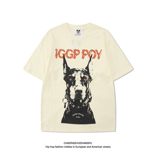 Tシャツ メンズ レディース カジュアル かっこいい 夏 アメリカン レトロ ドーベルマン 柄 半袖 シャツ ストリート カップル トップス 犬 プリント 個性 ゆったり オーバーサイズ Tシャツ メンズ レディース カジュアル かっこいい 夏 アメリカン レトロ ドーベルマン 柄 半袖 シャツ ストリート カップル トップス 犬 プリント 個性 ゆったり オーバーサイズ