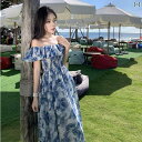 リゾートドレス 夏ドレス ディナードレス ホリデードレス 夏 ロングドレス 海辺 休暇 ビーチ ヴァカンス 写真撮影 エキゾチック エレガント フェミニン レディース