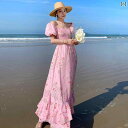 リゾートドレス 夏ドレス ディナードレス ホリデードレス 夏 ロングドレス 海辺 休暇 ビーチ ヴァカンス 写真撮影 エキゾチック エレガント フェミニン レディース(4)