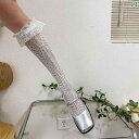 レディース レース リボン ロングソックス フリル 靴下 おしゃれ かわいい ガーリー 上品 デート ギフト イベント フェス パーティ お揃い パフォーマンス...