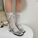 レディース レースリボンソックス 靴下 美脚効果抜群 かわいい おしゃれ ガーリー 韓国 デート 学校 旅行 ロリータ キュート パフォーマンス ステージ 衣装...