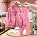 キッズ セットアップ 子供服 ガールズ 春秋服 子供たち ストリート 春服 スポーツウェア 適