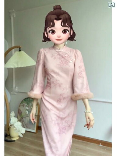 チャイナドレス 美しい 撮影 衣装 ピンク 中華風 小柄 ファッション チャイナ ドレス 婚約 女性 秋冬 チャイナドレス 美しい 撮影 衣装 ピンク 中華風 小柄 ファッション チャイナ ドレス 婚約 女性 秋冬