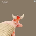 レディース アクセサリー ブローチ 赤い ハート 羽 ハイエンド かわいい 露出 防止 バックル ピン カラー コート