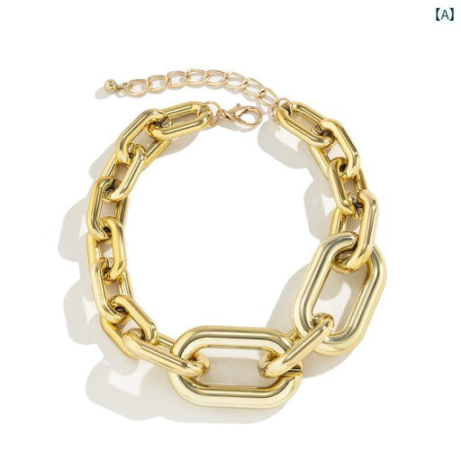 レディース 夏 ネックレス アクセサリー チェーン O 字型 スプライシング アメリカ 春 ヒップ ホップ非対称 太い 鎖骨 レディース 夏 ネックレス アクセサリー チェーン O 字型 スプライシング アメリカ 春 ヒップ ホップ非対称 太い 鎖骨