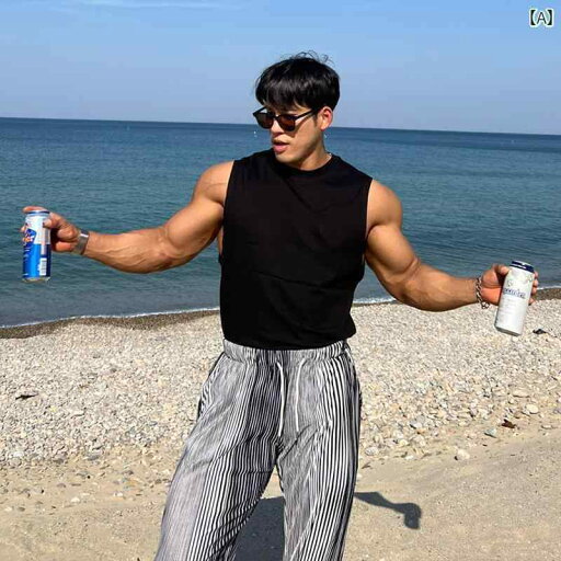 メンズ ジム ベストノースリーブ T シャツ 筋肉 男性 綿 トレーニング スポーツ 鉄 一重 ワイド ショルダー ハードル メンズ ジム ベストノースリーブ T シャツ 筋肉 男性 綿 トレーニング スポーツ 鉄 一重 ワイド ショルダー ハードル