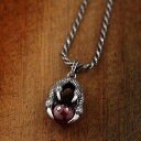 ペンダント かっこいい スター リング シルバードラゴン 爪 ペンダント タイ シルバー メンズ 個性 レトロ ザクロ レッド アメリカ ドラゴン