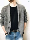メンズ カジュアル アメリカ レトロ 無地 セーター カーディガン コート 秋冬 ホーム