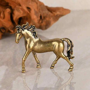 真鍮 置物 卓上 車内 装飾品 十二支 馬 銅 レトロ 千里 馬 ホーム ティーテーブル オフィス デスク トップ 銅 ギフト
