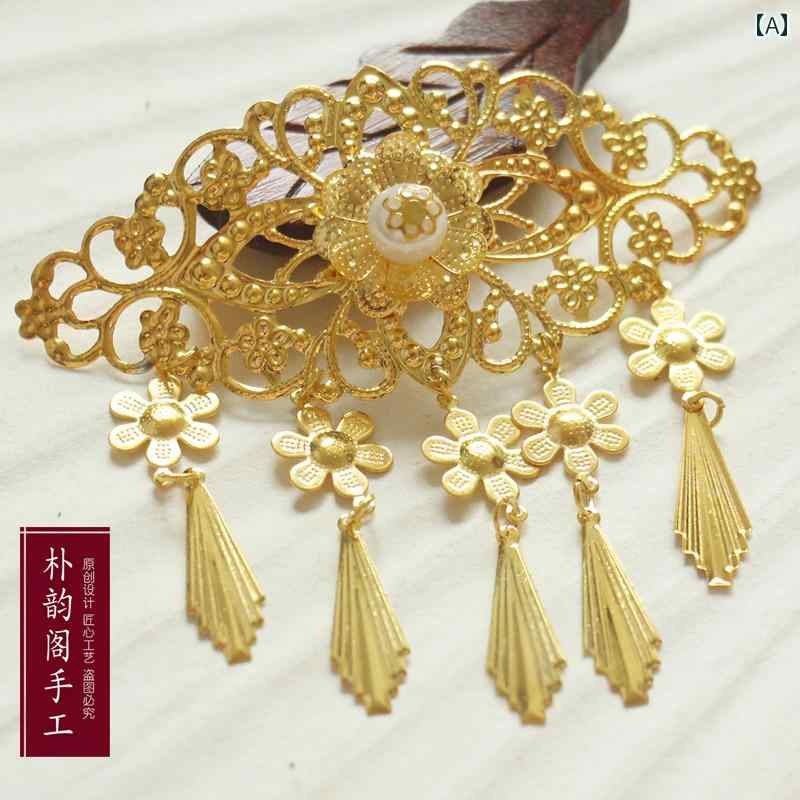 ヘアアクセサリー レトロ アンティーク エスニック 小道具 ゴージャス 衣装 アジアンテイスト 漢服 アクセサリー 煌びやか 髪飾り かんざし