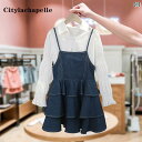 シャツ スカート キッズ ウェア 子供服 ガールズ デニム ウェア 子供 プリンセス ガールズ おしゃれ 春秋 衣装 セット