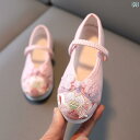 シューズ 靴 子供靴 かわいい メリージェーン ベビー キッズ 歩きやすい 春 衣装 女の子 刺繍 古風 布靴 プリンセス アンティーク レトロ 学生 パフォーマンス