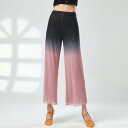 レトロ 舞踊 練習 パンツ 演出服 大人 レディース 上品 フェアリー グラデーションメッシュ モダン 中国 舞踊 ワイドパンツ