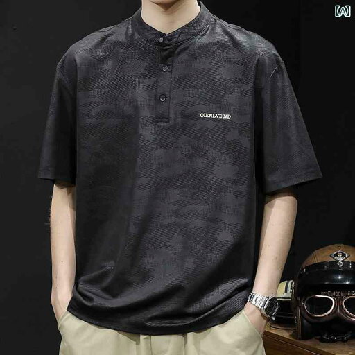 トップス ポロシャツ メンズ ゆったり カジュアル ストリート 冷感 半袖 Tシャツ 夏 速乾 大きいサイズ Tシャツ トップス ポロシャツ メンズ ゆったり カジュアル ストリート 冷感 半袖 Tシャツ 夏 速乾 大きいサイズ Tシャツ