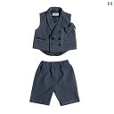 子供服 スーツ 夏服 ブリティッシ カジュアル 男の子 フォーマル ダブルブレスト 礼服 セット品 演奏会 チェック