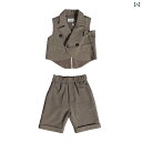子供服 スーツ 夏服 ブリティッシ カジュアル 男の子 フォーマル ダブルブレスト 礼服 セット品 演奏会 チェック