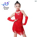 スカート スパンコール キラキラ ダンス スカート ラテン ダンススカート 子供 パフォーマンス 服 競技 スカート フリンジ ドレス