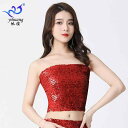 アメリカ スパンコール キラキラ トップス パフォーマンス服 ステージ服 キャバ グリッター スパンコール キラキラ インナー パフォーマンス服 高ストレッチ ...