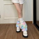 キャンディーカラー ぬいぐるみ ソックス ミレニアム レッグカバー ファンタジー カラフル パイルソックス 暖かい ソックス