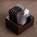 コースター ティーマット ソーサー 茶たく スクエア ラウンド ホルダー 木 茶道 カンフー セット アクセサリー おもてし