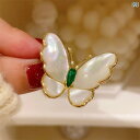 ジャケット コート ブローチ おしゃれ レディース アクセサリー メッキ 螺鈿 蝶 ブローチ 高級感 スーツ コサージュ セーター カーディガン ピン ギフト
