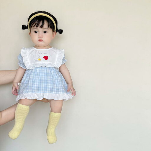 ベビー 夏服 かわいい スーパー プリンセス スカート ガール ベビー スイート 夏 薄手 断面 ハーネス 半袖 チェック ライトブルー ベビー 夏服 かわいい スーパー プリンセス スカート ガール ベビー スイート 夏 薄手 断面 ハーネス 半袖 チェック ライトブルー