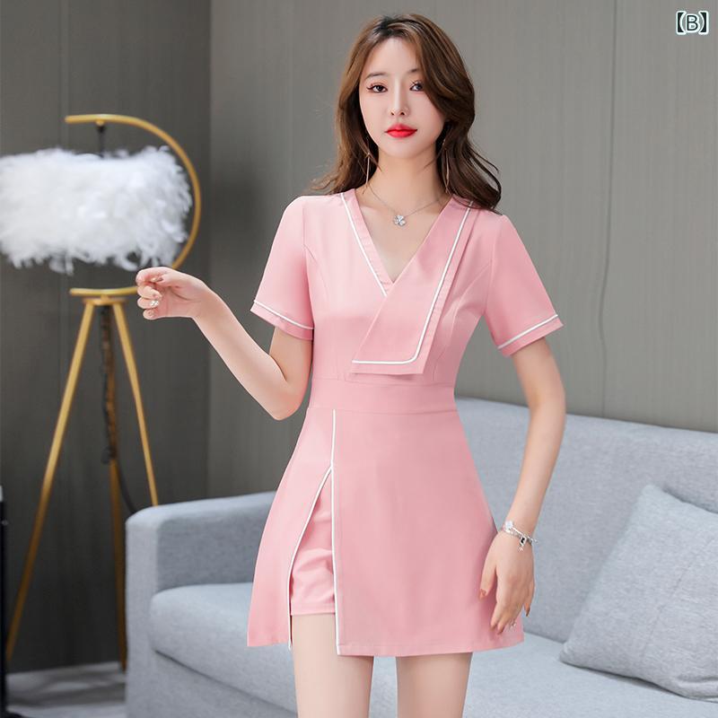 制服 接客業 ユニフォーム マッサージ エステ ビューティーサロン フットセラピー フットマッサージ ヘルスクラブ レディース ファッション