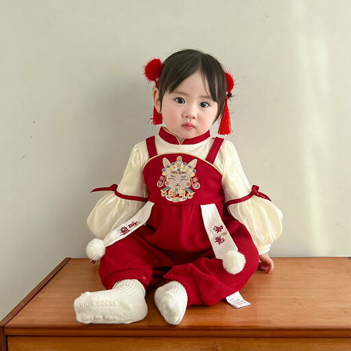 ベビー ウェア 秋服 女の子 赤ちゃん ワンピース 百日 一歳 ドレス キャッチ ウィーク レッド ハーネス ユニセックス チャイナ風 ベビー ウェア 秋服 女の子 赤ちゃん ワンピース 百日 一歳 ドレス キャッチ ウィーク レッド ハーネス ユニセックス チャイナ風