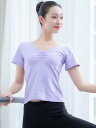 ダンス スポーツ ウエアー レディース ダンス 半袖 トップス 大人 Tシャツ バレエ 練習 服 学生 Vネック 黒 体操 ダンス 衣装
