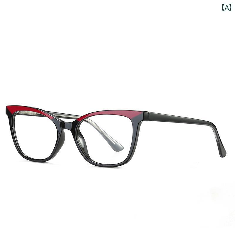 メガネ 眼鏡 おしゃれ ファッション アクセサリー レディース 無地 アメリカン ブルーライトカット フルフレーム レディース シンプル スクエア