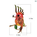 コート ブローチ 上品 セレモニー 赤い オウム 鳥 ブローチ 高級感 女性 秋冬 セーター ブローチ アクセサリー スーツ コサージュ