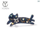 コート ブローチ レディース おしゃれ 入学式 セレモニー 猫 かわいい スター ライト ハイエンド スーツ アクセサリー ピン 装飾