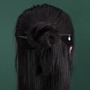 レトロ 紫 檀 ヘアピン レディース s925 スター リング シルバーパール チャイナ風 シンプル モダン ヘアピン かんざし