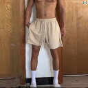 パンツ スポーツ マッスル メンズ ワッフル スポーツ カジュアルショーツ アメリカン ファッション バスケットボール トレーニング クォーター 無地 夏 フィットネス