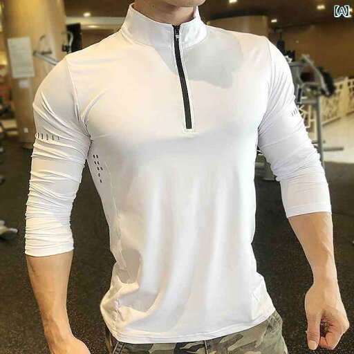 マッスル メンズ フィットネス 長袖 秋 ランニング 吸汗 通気性 速乾 服 バスケットボール トレーニング タイト スポーツウェア マッスル メンズ フィットネス 長袖 秋 ランニング 吸汗 通気性 速乾 服 バスケットボール トレーニング タイト スポーツウェア
